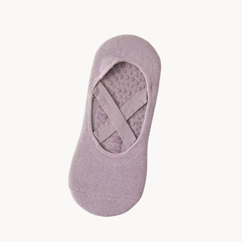 Chaussettes Antidérapantes avec Élastique Croisé – Stabilité et élégance pour Pilates & Yoga