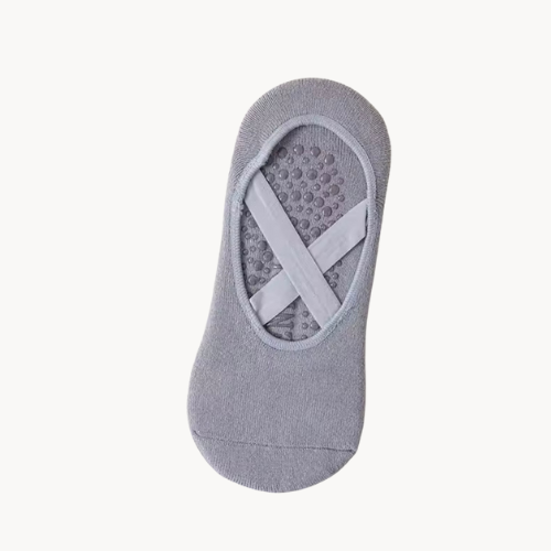 Chaussettes Antidérapantes avec Élastique Croisé – Stabilité et élégance pour Pilates & Yoga