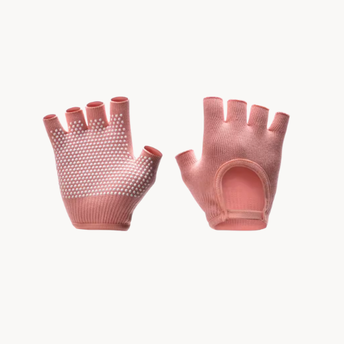 Gants Antidérapants Demi-Doigts – Adhérence et confort pour Pilates, Yoga & Fitness