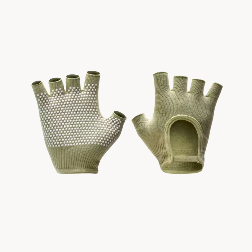 Gants Antidérapants Demi-Doigts – Adhérence et confort pour Pilates, Yoga & Fitness
