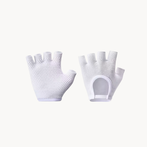 Gants Antidérapants Demi-Doigts – Adhérence et confort pour Pilates, Yoga & Fitness