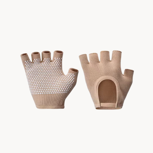 Gants Antidérapants Demi-Doigts – Adhérence et confort pour Pilates, Yoga & Fitness