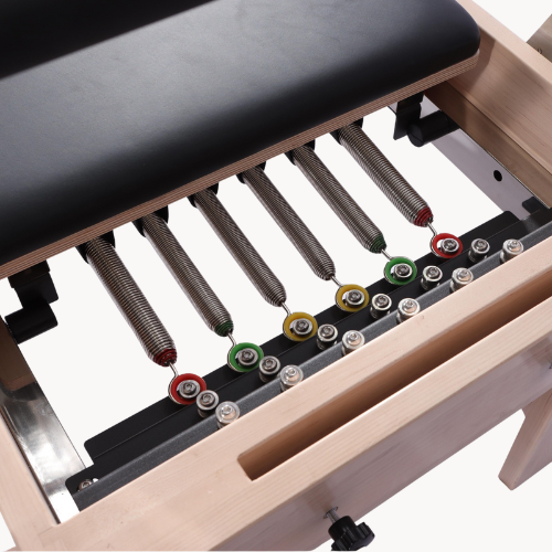 Cadillac Reformer en bois d’érable – Appareil Pilates professionnel complet avec accessoires