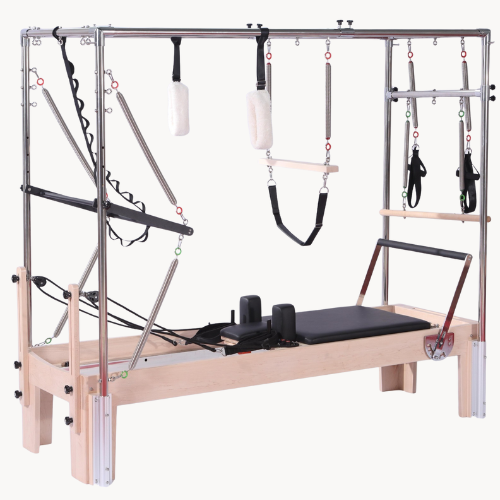 Cadillac Reformer en bois d’érable – Appareil Pilates professionnel complet avec accessoires