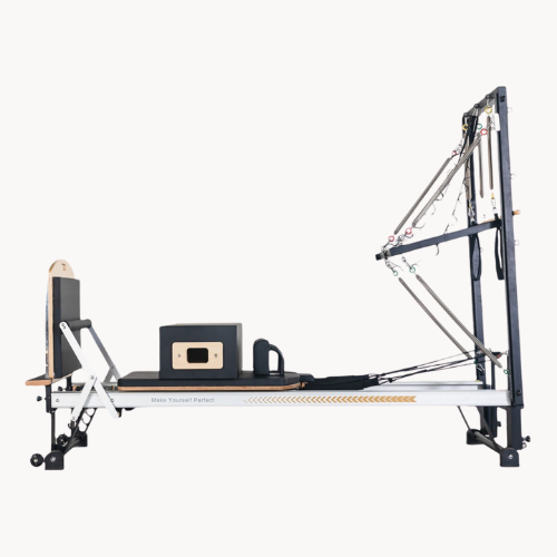 Reformer Pilates avec Half Tower – Aluminium haute performance + 13 ressorts