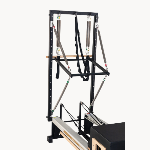 Reformer Pilates avec Half Tower – Aluminium haute performance + 13 ressorts
