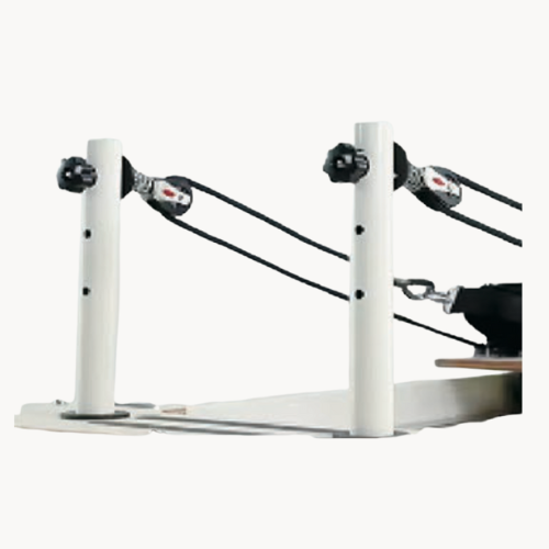 Reformer Pilates – Structure chêne d’Australie, design blanc premium, 5 ressorts