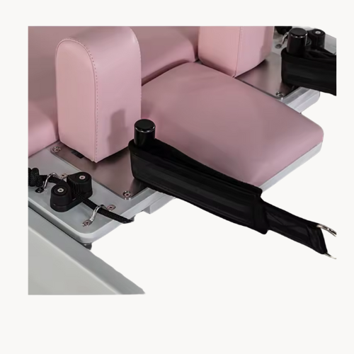Reformer Pilates Rose – Châssis en chêne, sellerie rose pastel (édition design)