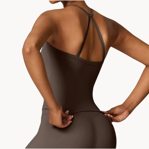 Ensemble de pilate femme 2 pièces – Brassière courte et pantalon évasé