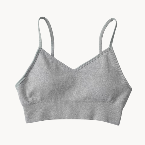 Brassière de sport femme – Bretelles fines – Maintien confortable – 6 coloris – Personnalisable avec logo – Yoga, fitness, running – Respirante & extensible