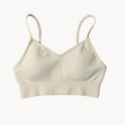 Brassière de sport femme – Bretelles fines – Maintien confortable – 6 coloris – Personnalisable avec logo – Yoga, fitness, running – Respirante & extensible
