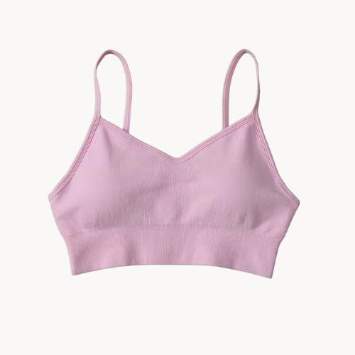 Brassière de sport femme – Bretelles fines – Maintien confortable – 6 coloris – Personnalisable avec logo – Yoga, fitness, running – Respirante & extensible