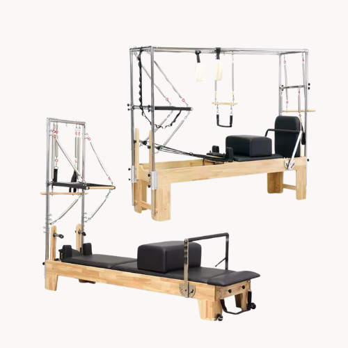 Reformer Cadillac 2-en-1 Multifonction – Structure bois massif, lit Pilates professionnel