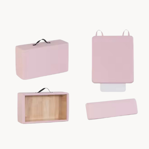 Reformer Pilates Rose – Châssis en chêne, sellerie rose pastel (édition design)